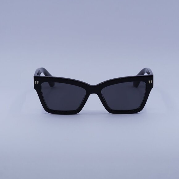 Off-White OERI110 CINCINNATI 1307 Sunglasses Black Cat Eye Frame, Grey Lenses main image 11